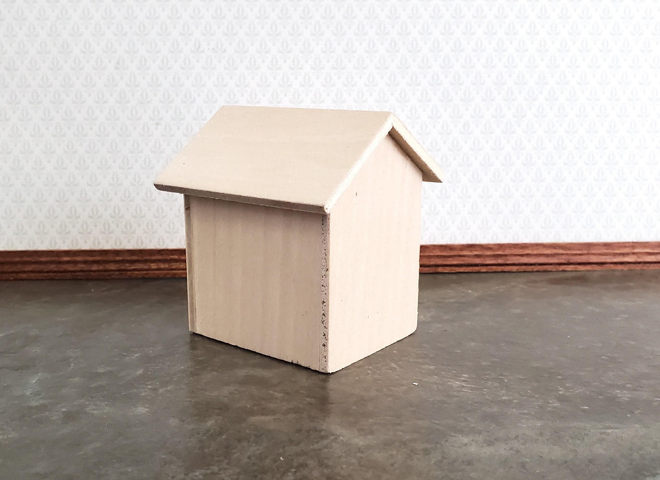 ドールハウス ミニチュア 犬小屋 犬小屋 小型 未塗装 木製 1:12