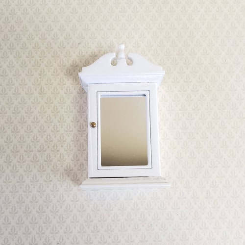 Dollhouse Round Mirror Miniature Bathroom Etsy