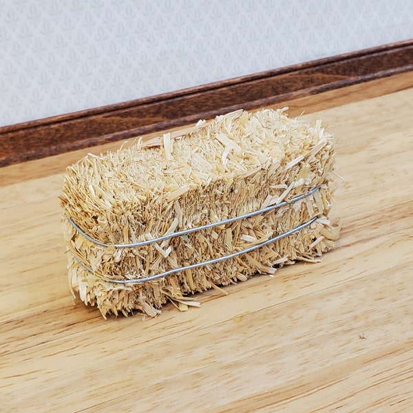 Miniature Haybale Hay Stack Bundled Straw Bale for Mini Decorating Dollhouses