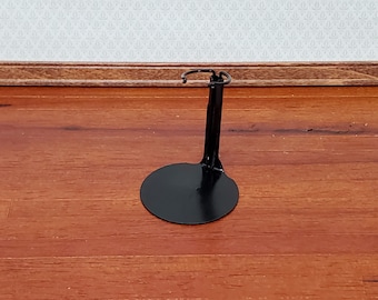 Small Doll Stand Black Metal for 3" - 6" Dolls Slim Waist 1:12 Scale Dolls