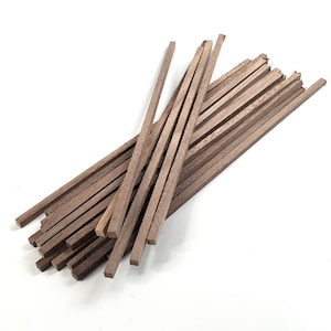 Walnut Square Wood Strips 1/8" x 1/8" x 6" Long 20 Pieces Crafts Model Making