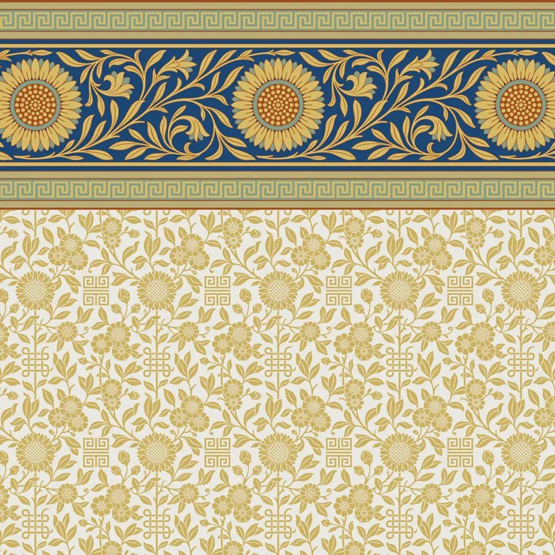Brodnax Prints Victorian Wallpaper For Dollhouses - 1/12 Scale, 1VT330 Pattern