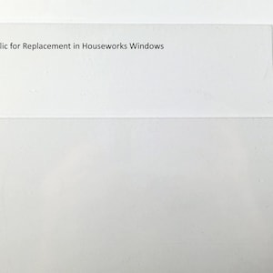 Houseworks Plexi Glass Acrylic Window Replacement Sheets 1 mm Thick Set of 2