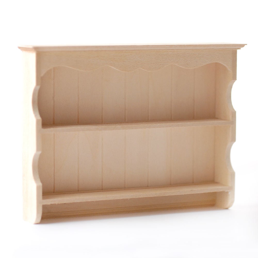 Dollhouse Miniatures dolls house 12th scale miniature wall shelf filled