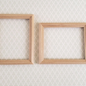 Dollhouse Miniature Picture Frame Large for Painting x2 Unpainted Wood 1:12 Scale