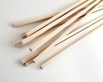 Wood Beams Posts 3/16 x 3/16 x 18" long x10 Basswood Model Making Dollhouses Dioramas