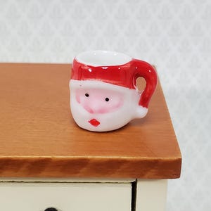 Dollhouse Santa Mug Coffee Cup LARGE Miniature Ceramic Christmas