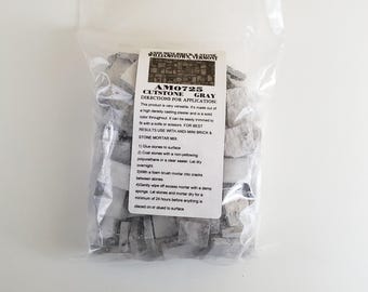 Dollhouse Miniature Cut Stone Gray by Andi Mini Brick & Stone 1:12 Scale 72 sq in AM0725