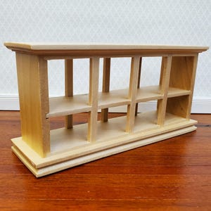 Dollhouse Display Counter for Bakery Store or Shop 1:12 Scale Miniature Furniture Light Pine Finish