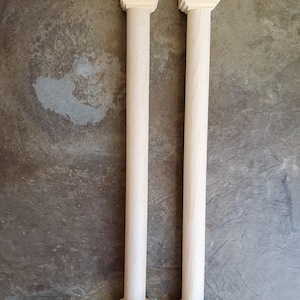 Dollhouse Miniature Round Columns Pillars 2 pieces 8 11/16&quot; Tall 1:12 Scale