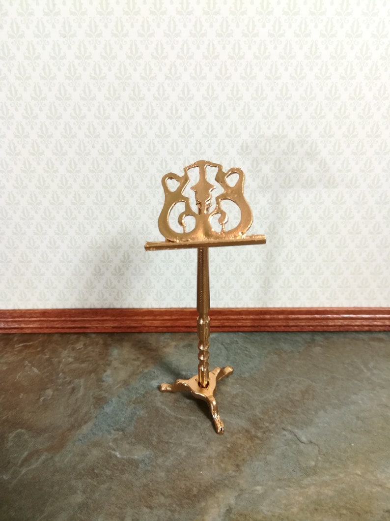 Dollhouse Gilded Black Victorian Metal Andirons for1:12 Miniature Fireplace