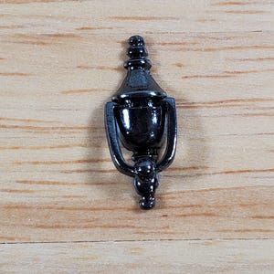 Dollhouse Door Knocker Movable Knocker Dark Pewter Finish 1:12 Scale Miniature