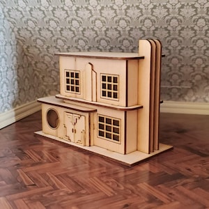 Dollhouse Miniature 1:144 Scale KIT House Art Deco Style With Fireplace