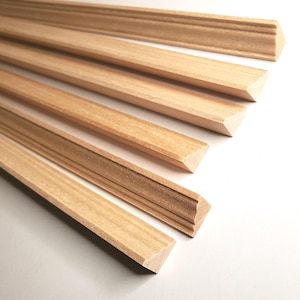 Dollhouse Crown Molding 6 Pieces Ceiling Trim 3/8" tall x 12" long Miniature