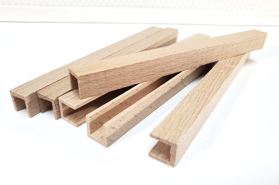 Miniature Channel Molding Wood Trim 1/2 Wide X 6 Long X6 Pieces CLA77068 