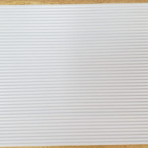 Miniature Corrugated Roof Panel WHITE Plastic 1:12 Scale Roofing