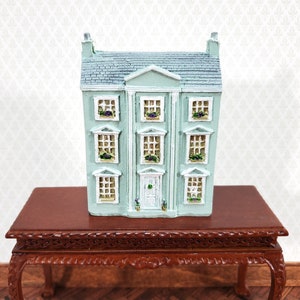 1:144 Scale Dollhouse Resin Miniature The Classical Dolls House Blue/Green