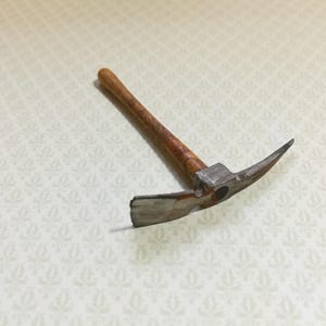 Dollhouse Miniature Mattock Axe Pick Sir Thomas Thumb 1:12 Scale Tool Aged