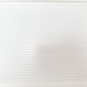 Dollhouse Hexagon Vinyl Tile Flooring Embossed White on White 1:12 Scale Miniatures