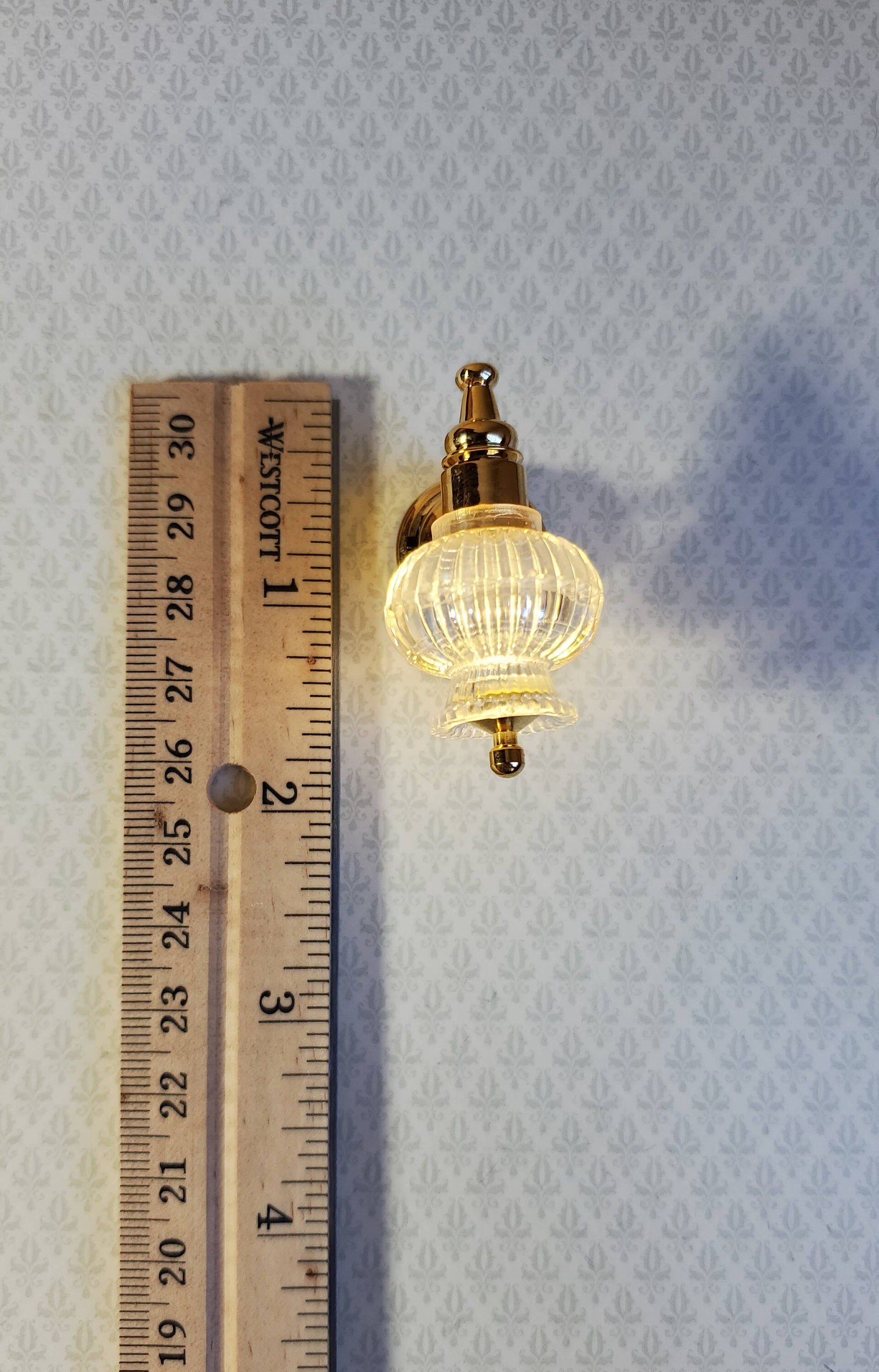 Dollhouse Battery Light Large Wall Sconce 112 Scale Miniature Etsy