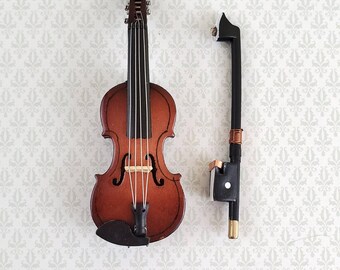 Melody Jane Puppenhaus Miniatur Violine 1:12 Maßstab – Musikzimmer Zubehör Für Puppenhäuser