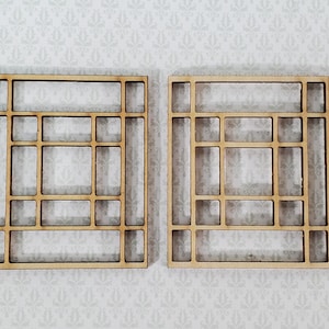 Dollhouse Window Panes Inserts Prairie Style 1:12 Scale Fits Houseworks 5032