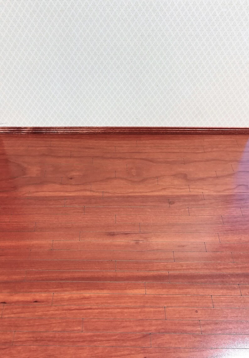 Dollhouse Miniature 3//8/" Wide Oak Wood Plank Flooring 1/" Scale The BEST