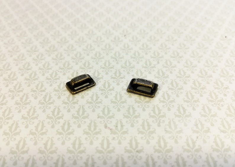 Dollhouse Miniature Drawer Pulls Craftsman Style X2 Antique Etsy