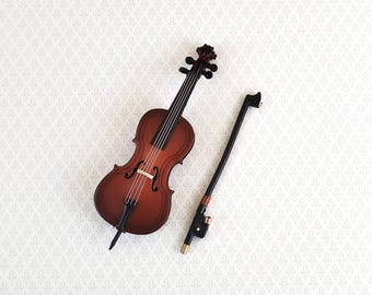 1 ヴィンテージ ミニチュア楽器 バイオリン チェロ または ハープ ミニ