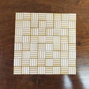 Dollhouse Parquet Floor Real Wood 1:12 Scale 8" x 8" Miniature Flooring