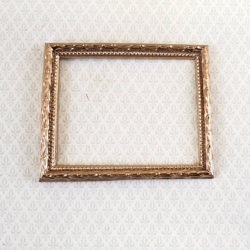 Dollhouse Miniature Picture Frame Fancy Gold for Painting 112 Etsy
