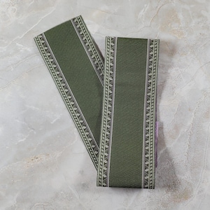 Dollhouse Stair Runner Olive Green Carpet 19" Long 1:12 Scale Miniature
