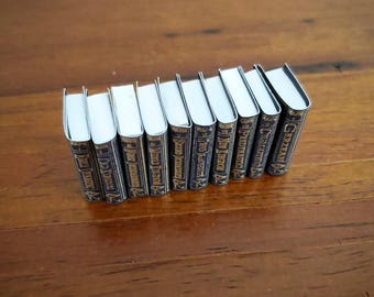 Dollhouse Miniature Book Set x10 Ancient Egypt History 1:12 Scale (blank inside)