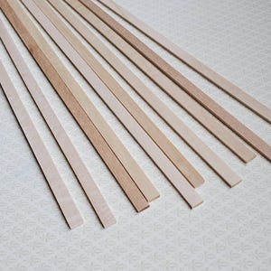 Basswood Wood Strips 10 Pieces Crafts Dollhouse Flooring 1/16 x 1/4 x 12&quot; long