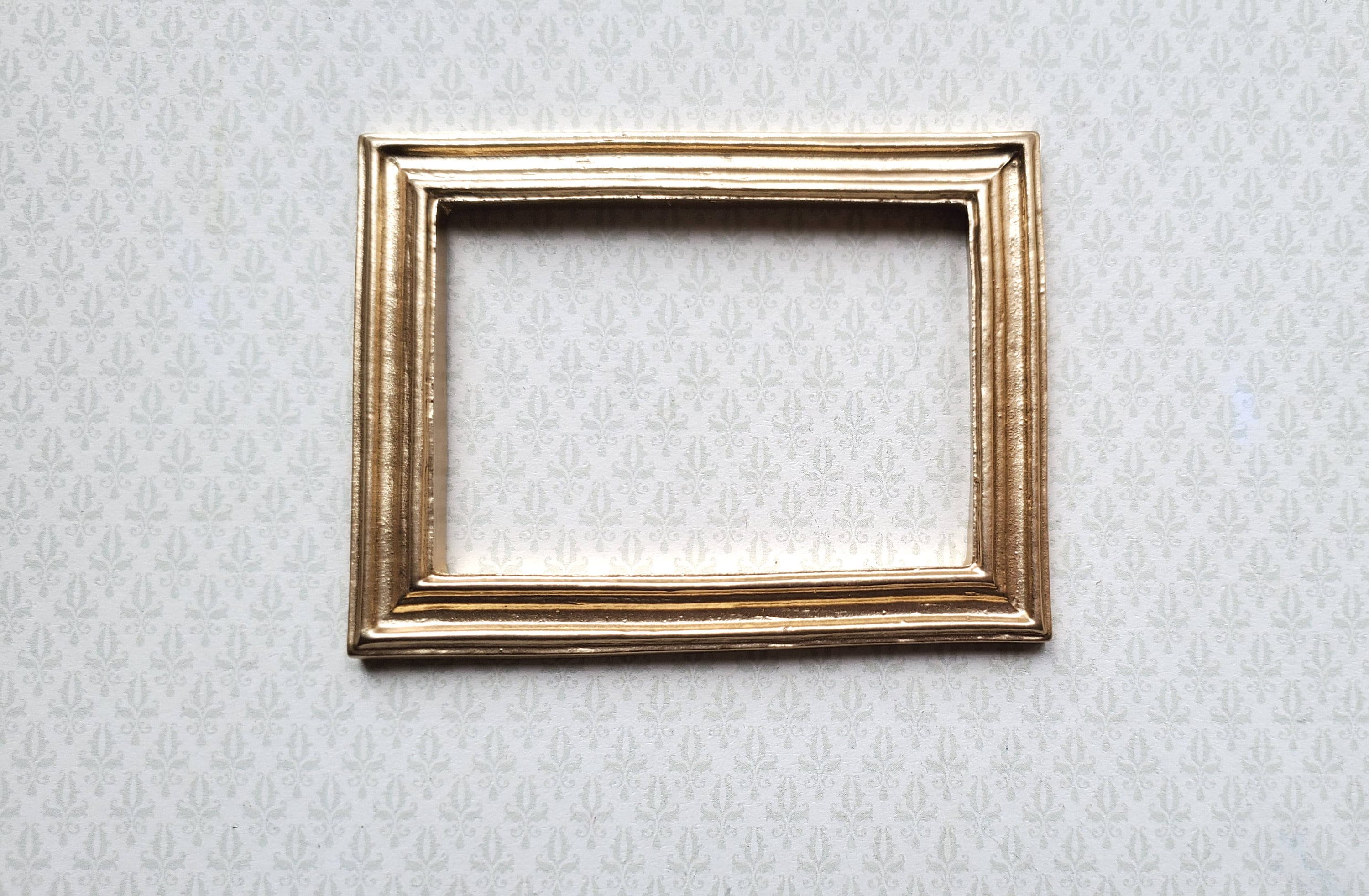 Dollhouse Miniature Picture Frame Large Gold for Painting Etsy