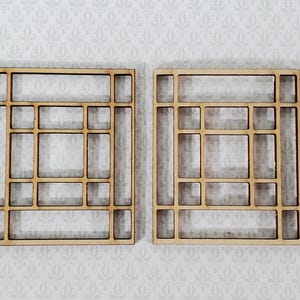 Dollhouse Window Panes Inserts Prairie Style 1:12 Scale Fits Houseworks 5032