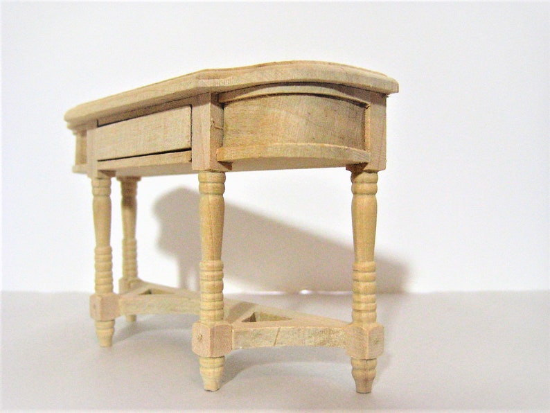 Dollhouse Miniature Hall or Side Table Unpainted Wood With Etsy