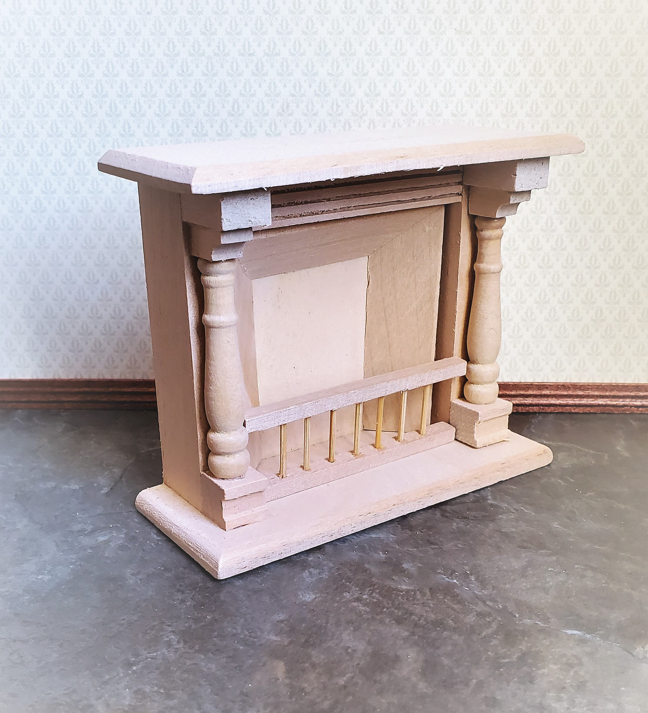 Dollhouse Miniature Fireplace Large DIY 112 Scale Furniture Etsy