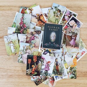 100 Mini Blumenfee Feen Drucke auf Karton Vintage Bilder Scrapbooking