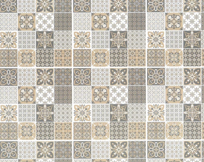 Tile Model Paper Dollhouse Tile Flooring Paper Sheet Muted Browns Grays 1:12 Scale ...