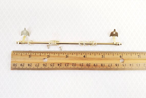 Long Solid Brass Curtain Rail 178mm 1.12 Scale Dolls House Miniature 