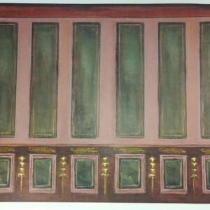 Dollhouse Wallpaper Mural History Etceiteria Wall Panels MiniGraphics 1:12 Scale