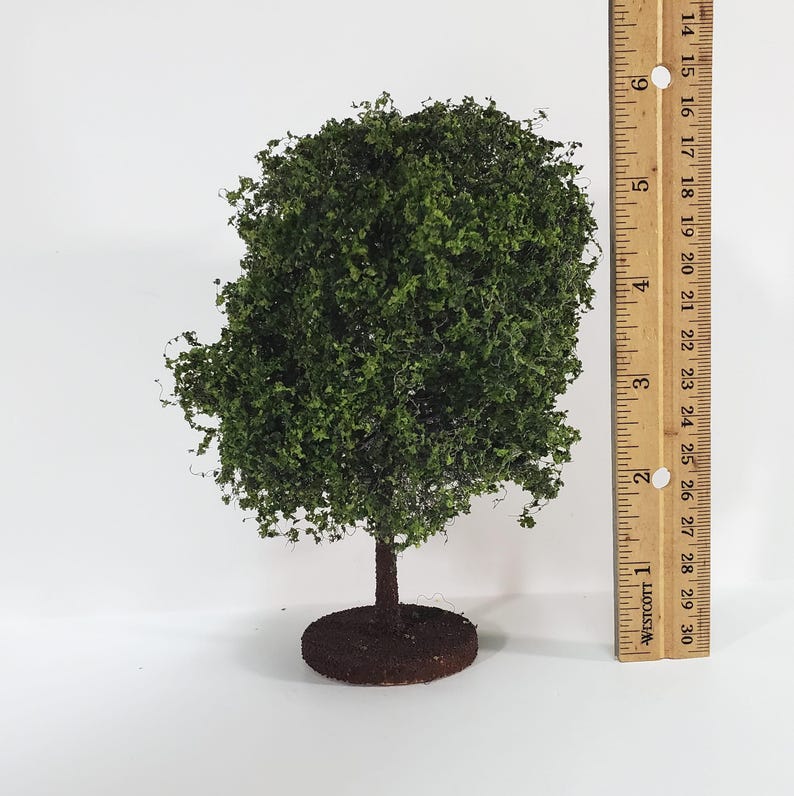 Miniature Tree or Shrub Bush Green Model Railroad Train or Scale Model Scenery Garden image 3