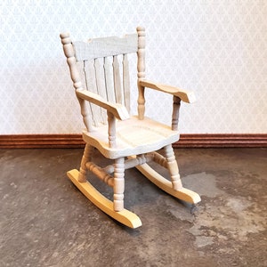 Unfinished wood sale miniature rocking chair