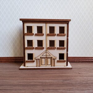 Dollhouse Miniature 1:144 Scale Kit House 3 Story Front Opening 6 Rooms
