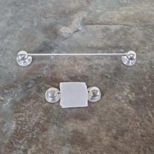 Dollhouse Towel Rod & Toilet Paper Holder Silver 1:12 Scale Miniature Bathroom