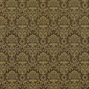 Dollhouse Wallpaper Damask Chocolate Brown Victorian 1:12 Scale Itsy Bitsy Miniatures