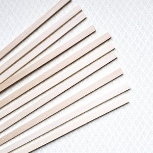 Dollhouse Miniature Wood Strips x10 Flooring 3/32 x 1/4 x 12" long Basswood 1:12 Scale
