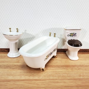 1/12 Ceramic White Square Bathroom Bathtub Doll House Furniture Micro Model 1/12 Ceramic White Square Bathroom Bathtub Doll House Furniture Micro Model