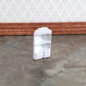 Dollhouse Miniature 1:144 Scale White Corner Cabinet Cupboard Metal